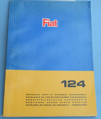 Depliant Fiat 124 Catalogo parti di ricambio carrozzeria